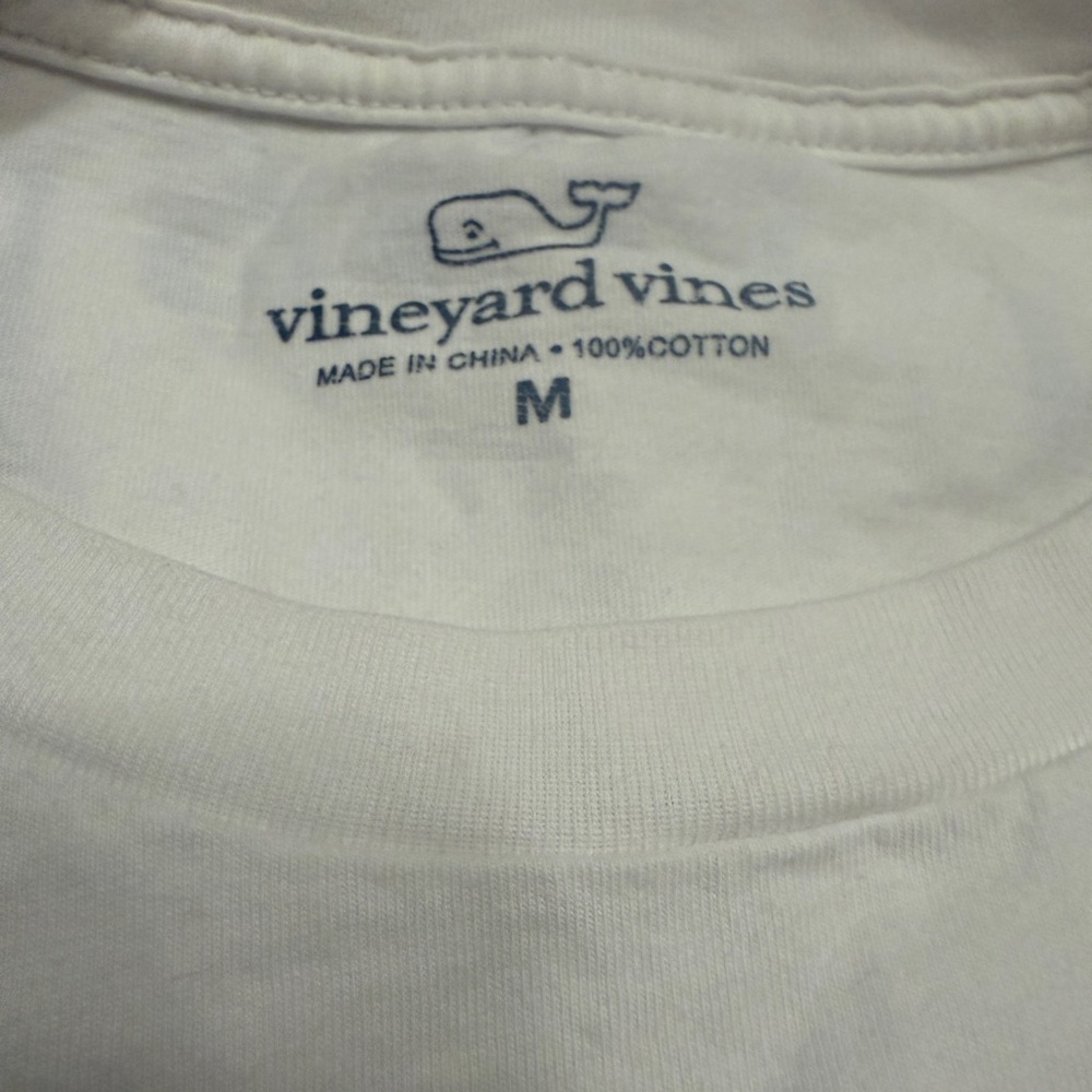 Vineyard Vines American Flag White Graphic T-Shirt for Men - Picture 3 of 3